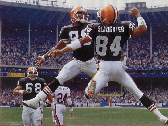 Wide Outs Webster Slaughter and Reggie Langhorne embodied the spirit of the Browns of that era.