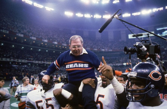 Defensive Coordinator Buddy Ryan was also carried off after Super Bowl XX.